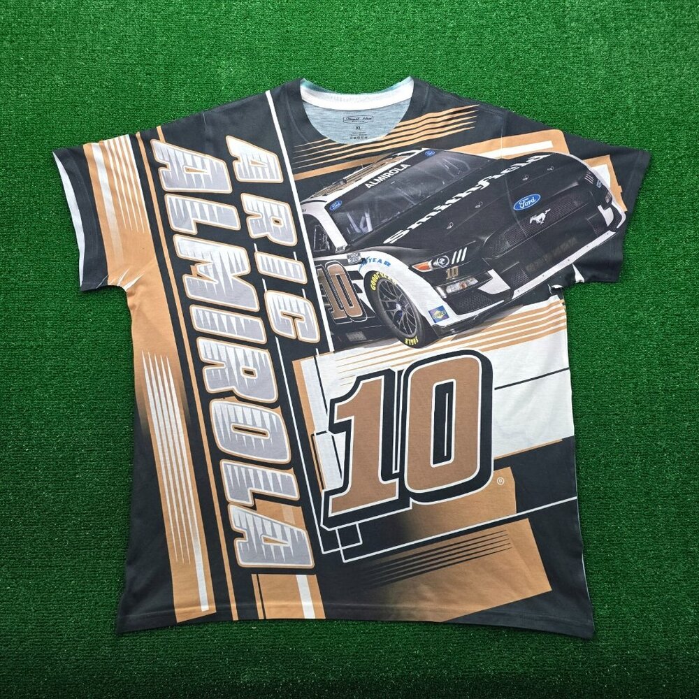 Aric Almirola Stewart-Haas Racing Team Smithfield Mens XL Tshirt AOP Nascar #10